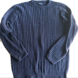 Cherokee cabled navy sweater